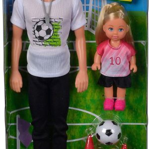 Steffi Love Dukker - Evi & Kevin - Soccer Training - 12 Cm